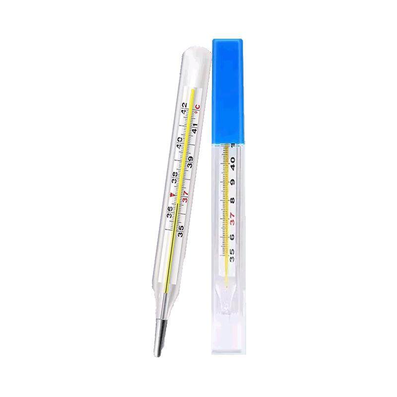 玻璃精准医用体温计水银家用大刻度老式腋下温度计成人儿童体温表