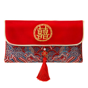 结婚红包2026新款万元高级感大号婚礼改口父母专用布艺喜包通用款