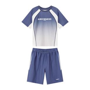 左西童装男童套装夏季速干运动短袖2026新款儿童篮球服两件套夏装