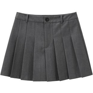乐町甜美学院风半身裙春格雷系百褶裙通勤设计感JK风A字短裙