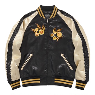 龙珠孙悟空重工刺绣夹克外套横须贺棒球服卡卡罗特棒球服男女卡通