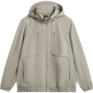 李宁户外CF溯｜珑壳外套男士新款茄克连帽宽松梭织防风运动服男