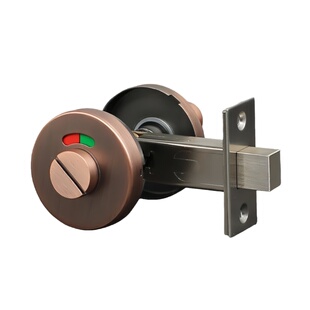 卫生间指示锁不锈钢公共厕所隔断门锁五金配件门扣有无人插销门锁