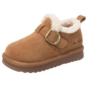 红蜻蜓女童鞋子儿童雪地靴大棉2026新款冬季宝宝加绒勃肯防滑加厚