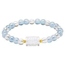 周六福18k水晶手串女款