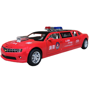 儿童警车玩具加长合金仿真雪佛兰特警察公安车模男孩110汽车模型