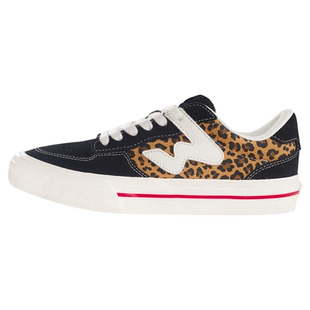 顽刻ollieskate豹纹配色春季校园风W系列低帮休闲男女国潮滑板鞋