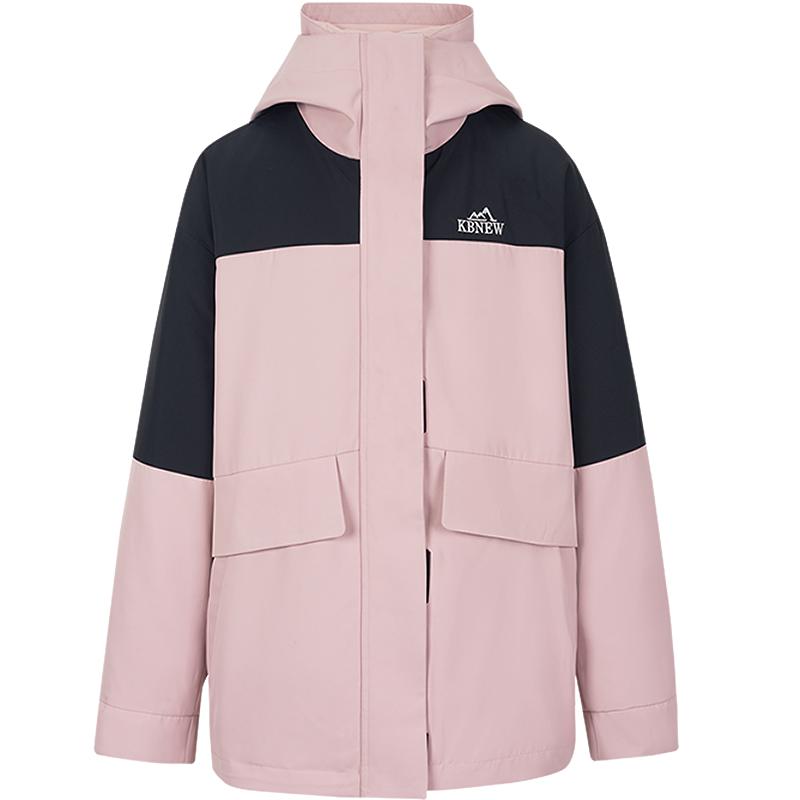 【90绒】粉色羽绒服女冬季短款外套kbne秋冬新款小个子连帽面包服