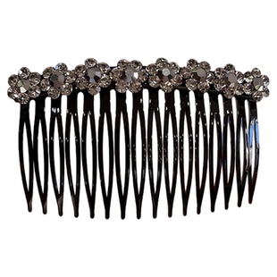 简约时尚高端水钻倒插发梳无痕刘海夹盘发神器女后脑勺发卡头饰