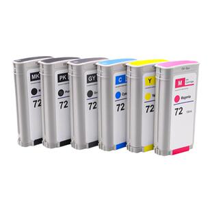 DAT适用惠普hp72号墨盒C9403A C9370A C9371A C9372A C9373A C9374A 宽幅绘图仪打印机墨盒彩色大容量XL墨水