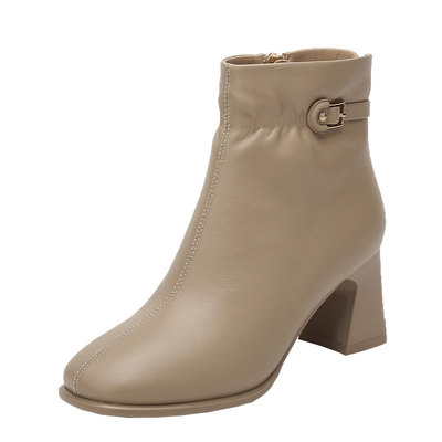 达芙妮高跟短靴女时装