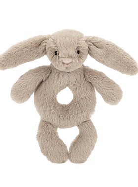 英国Jellycat害羞米色邦尼兔摇铃婴儿摇铃玩具安抚宝宝陪伴玩偶