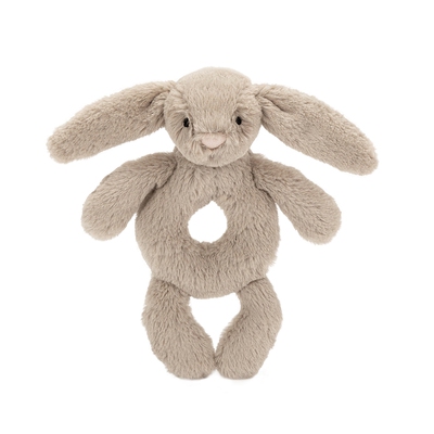 英国Jellycat害羞米色邦尼兔摇铃婴儿摇铃玩具安抚宝宝陪伴玩偶