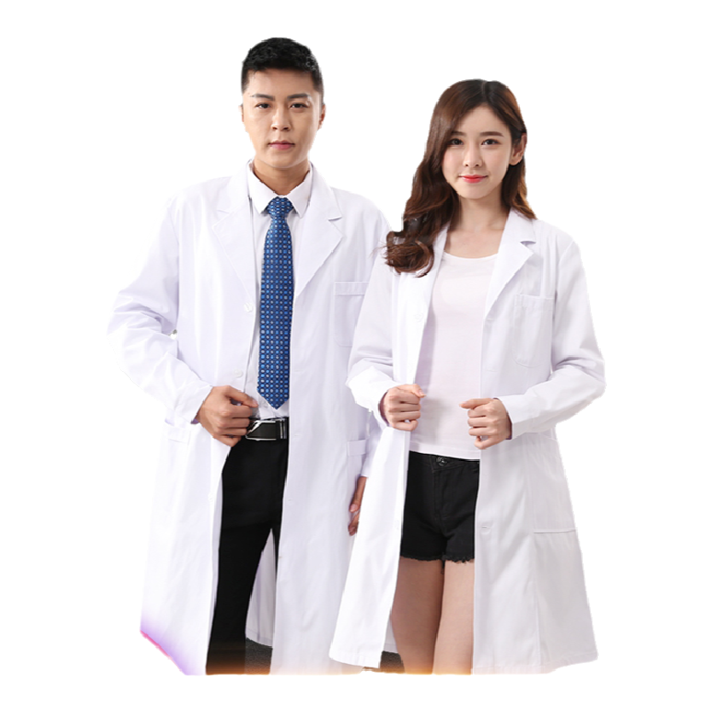 女医生护士实验室化学夏季白大褂