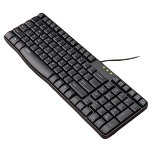 雷柏K130键盘电脑机笔记本家用办公外接USB有线防水静音游戏键盘