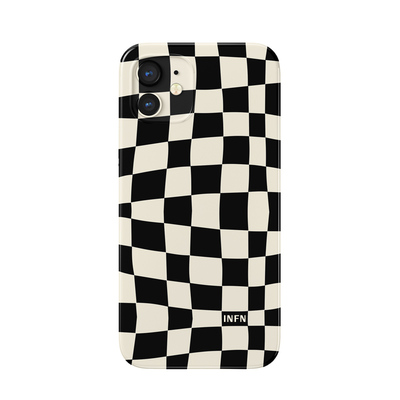 原创不规则棋盘经典黑白格子壳