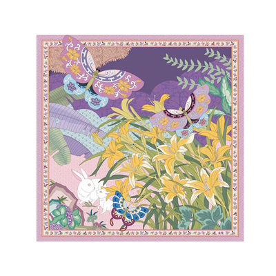 元先新中式女丝巾方巾