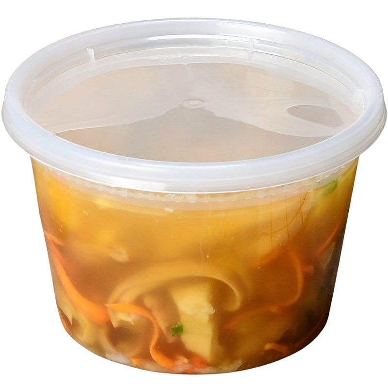 柠檬圆形食品级PP密封不漏汤碗
