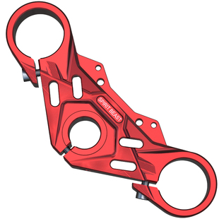 灵兽适用春风450SR上联板改装摩托车上三星连板方向柱装饰三角板