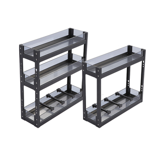 浅柜调味料拉篮厨房橱柜调味蓝极窄缝柜小尺寸柜内抽拉式置物架