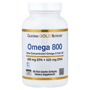 CGN加州黄金欧米伽800深海鱼油高纯度omega3甘油三酯心血管健康守