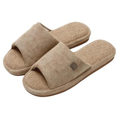 亚麻拖鞋男士四季家居透气