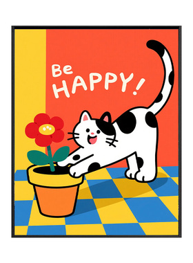 猫咪数字油画DIY填色手工画