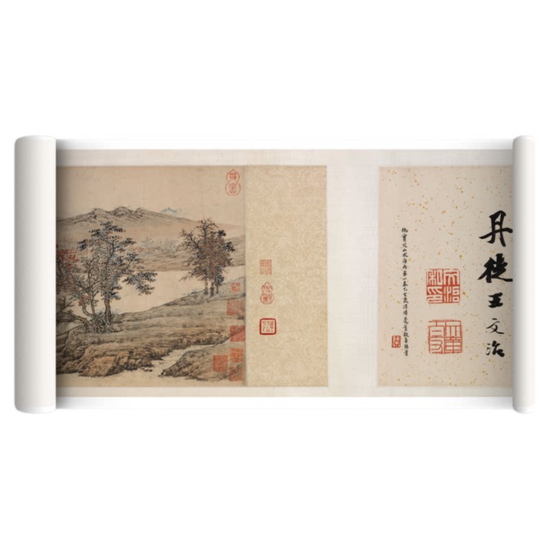 仇英《摹李唐重江叠嶂图》山水画