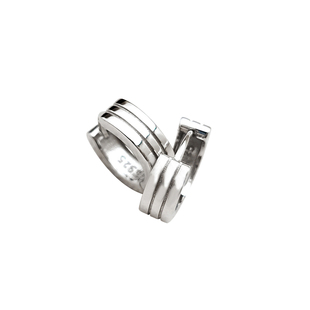 新闻女王佘诗曼同款耳环2026新款爆款S925纯银素耳圈高级感耳扣女