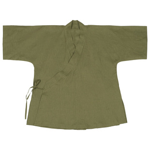 淮边筱竹 汉麻交领宋制半袖短衫 日常复原汉服半臂宋明百姓上衣