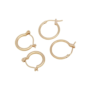 14K包金保色欧美风耳圈粗圆圈耳环diy手工耳钩耳钉18K耳饰品配件