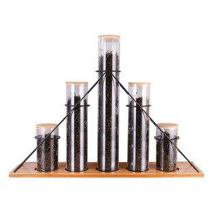 喜茶皇茶玻璃试管茶叶玻璃罐玻璃展示架奶茶店摆设茶叶玻璃密封罐