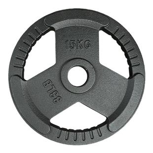 铸铁烤漆杠铃片大孔健身器材家用举重奥杆三孔清仓铁饼包胶哑铃片