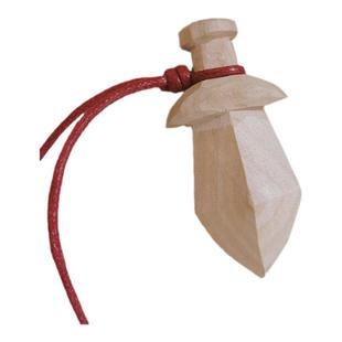 OHE|红绳桃木剑手工雕刻车饰挂件祝福生日礼物好运摆件小胖剑平安