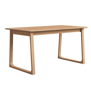 北美白橡木餐桌全实木北欧日式极简吃饭桌子餐台工作台原木大板桌