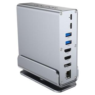 立式15口typec扩展坞多屏异显4K60Hz USB3.2高速读卡PD充电千兆网