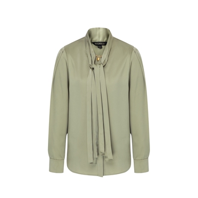 SCOFIELD通勤简约飘带衬衫