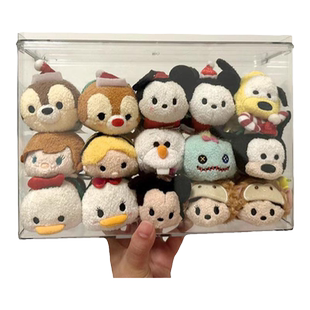 松松收纳亚克力娃娃挂件展示盒透明叠叠乐毛绒公仔小玩偶置物架子