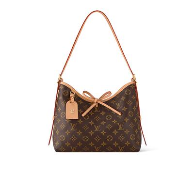 【自营】中古99新LV路易威登CarryallPM老花满印子母包托特包小号