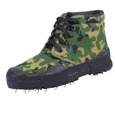 解放鞋男士高帮劳保帆布民工地干活防滑耐磨迷彩胶鞋子女登山军训