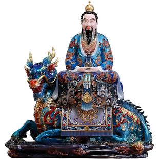 汉白玉三清道祖摆件太上老君三清祖师爷神像元始道德天尊带坐骑