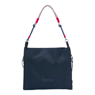 北欧时刻撞色手工编织绳抽绳托特包女大容量便携单肩旅行方型包包