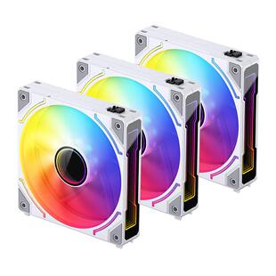 乔思伯ZH120W积木风扇12CM神光同步ARGB反叶台式电脑机箱散热风冷