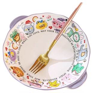 冠祥春游季卡通陶瓷碗家用釉下彩餐具汤碗面碗可爱米饭碗儿童碗盘