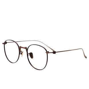 長島冰茶 大脸显瘦眼镜框镜架女日本超轻纯钛近视小脸复古圆框潮