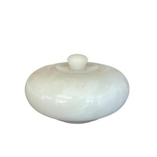 2026新款天然玉石茶叶罐客厅摆件创意中式带盖苹果盅送礼品装饰品