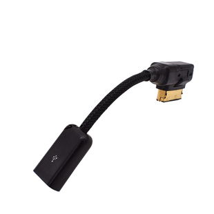 降噪HIFI高保真音质镀金奥迪AMI转USB数据线A6LA4LA5A8LQ5Q7音频线转接线连接U盘 奔驰 大众AMI USB音乐接口