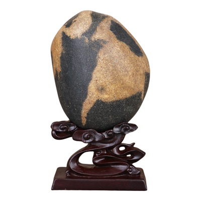 免挖槽石头实木底座带槽