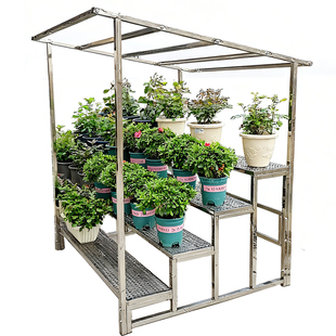 室外露养花架户外顶楼多肉法师绿植阶梯式度夏不锈钢防雨防晒防锈