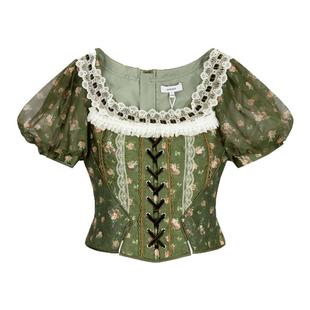 LULUALWAYS【商场同款】25秋季新款法式宫廷风原创绑带设计衬衫女